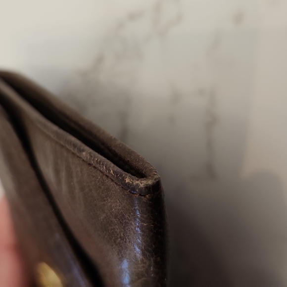 Authentic Christian Dior Vintage Leather Brown Coin Purse - Picture 7 of 10